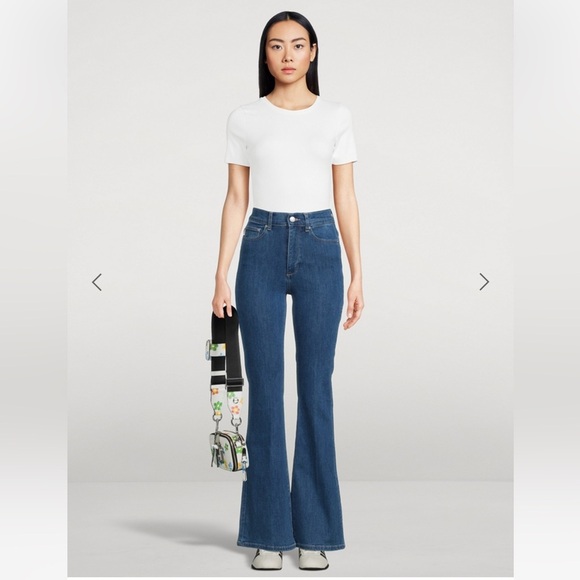 NWOT Dl1961 Bridget high-rise bootcut jeans blue water denim 70s sustainable - Picture 1 of 12